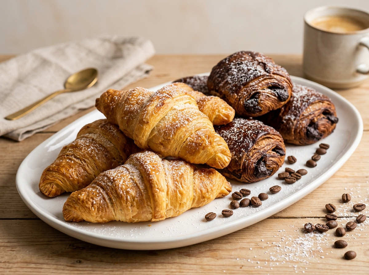 Freshly Baked French Butter Croissants